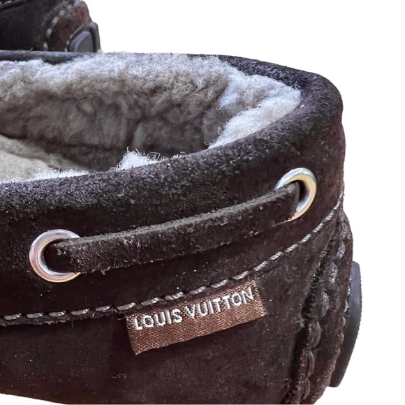 Authentic Louis Vuitton Brown Suede Arizona Car Shoe - Picture 7 of 10